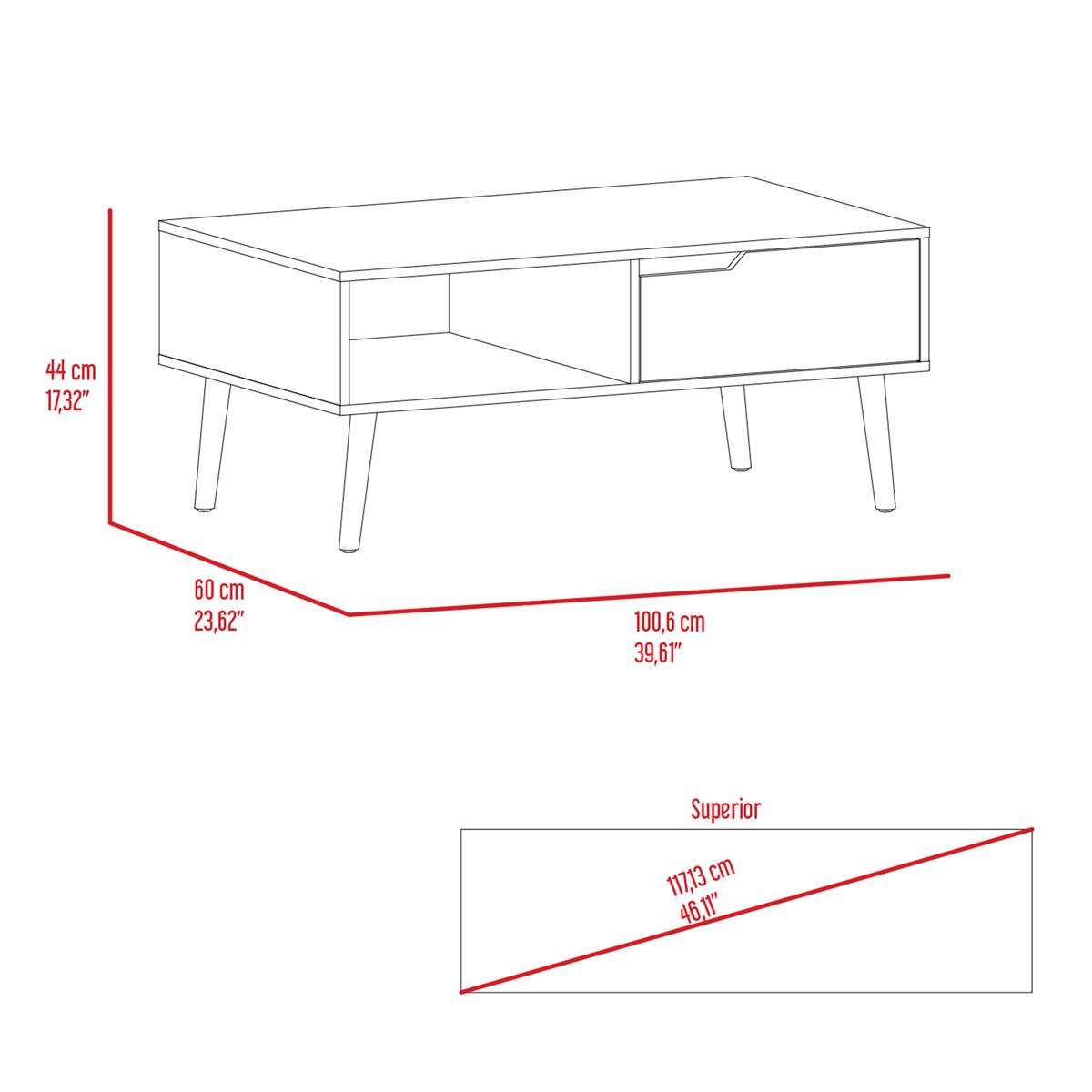 FM FURNITURE Hamburg Dark Walnut Coffee Table