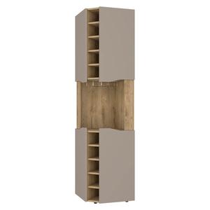 FM FURNITURE Lyla Macadamia Corner Bar Cabinet
