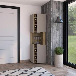 FM FURNITURE Lyla Macadamia Corner Bar Cabinet alternate view