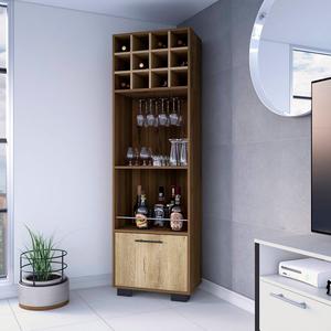 FM FURNITURE Aubree Mahagony Corner Bar Cabinet alternate view