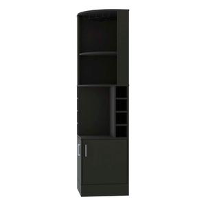 FM FURNITURE Kava Delhi Black Corner Bar Cabinet