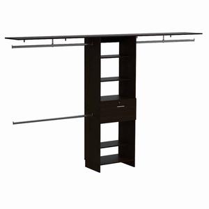 FM FURNITURE Broncos Dark Walnut Single Drawer Closet