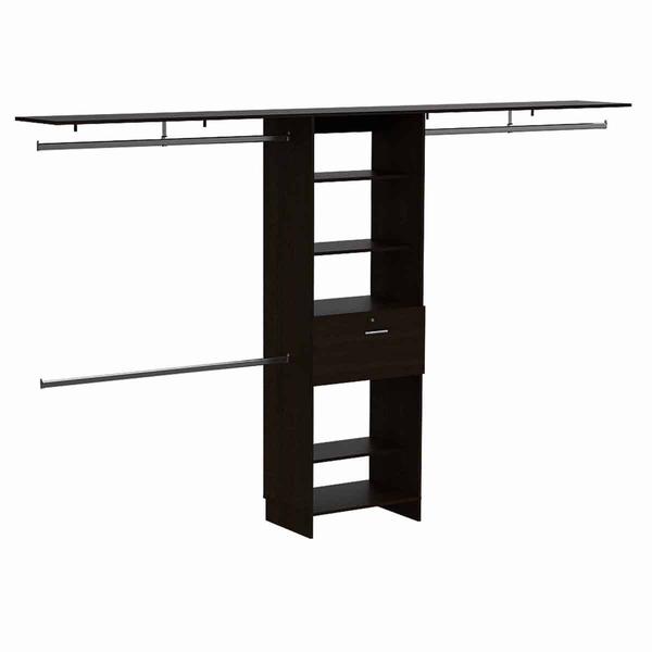 FM FURNITURE Broncos Dark Walnut Single Drawer Closet