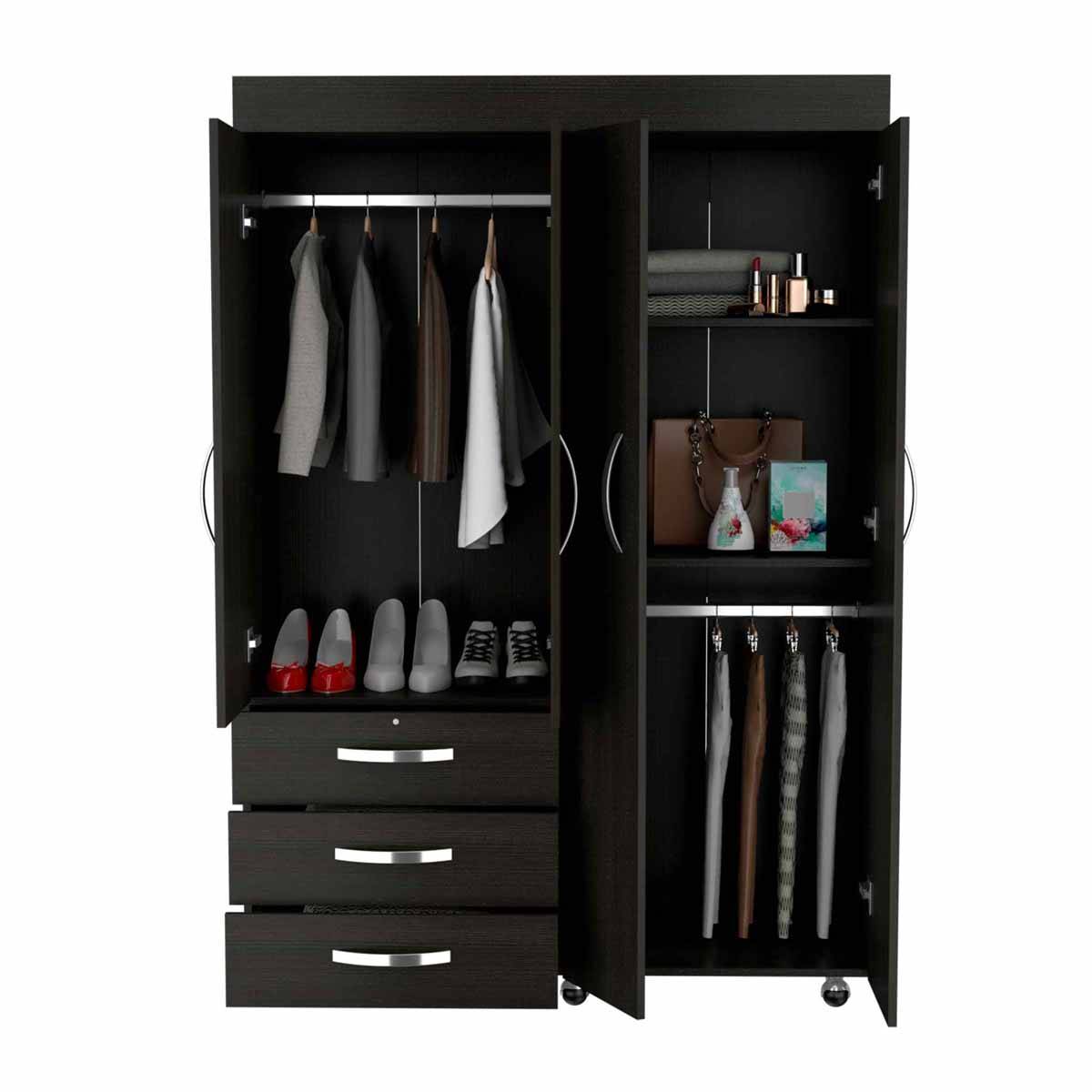 FM FURNITURE Janeiro Black Armoire