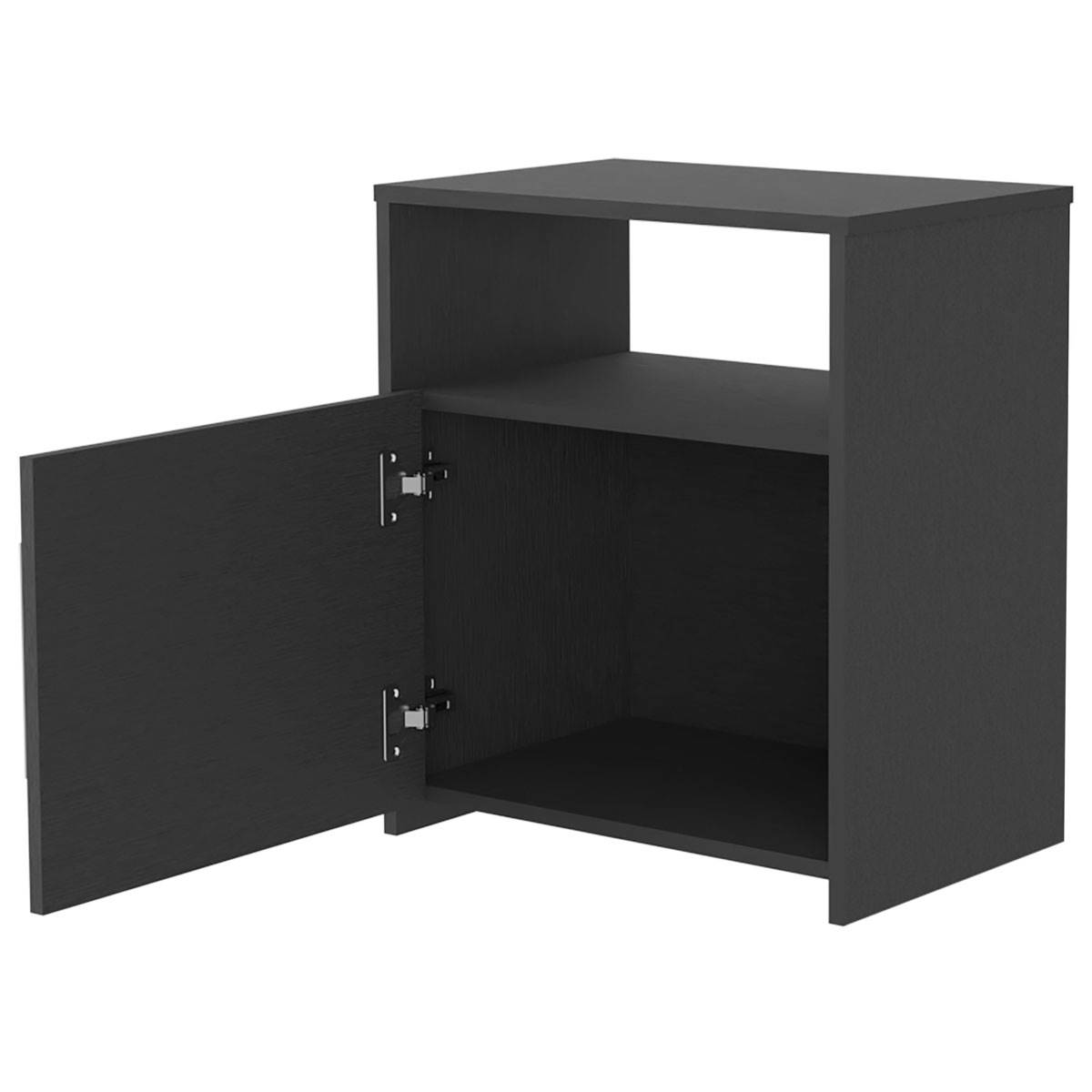 FM FURNITURE Bristol Black Nightstand