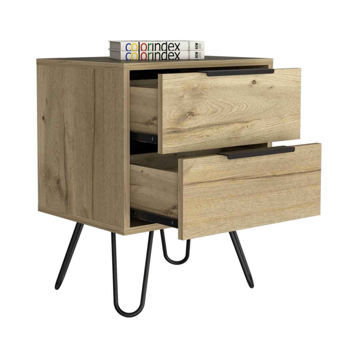 FM FURNITURE Nuvo 2-Drawer Nightstand