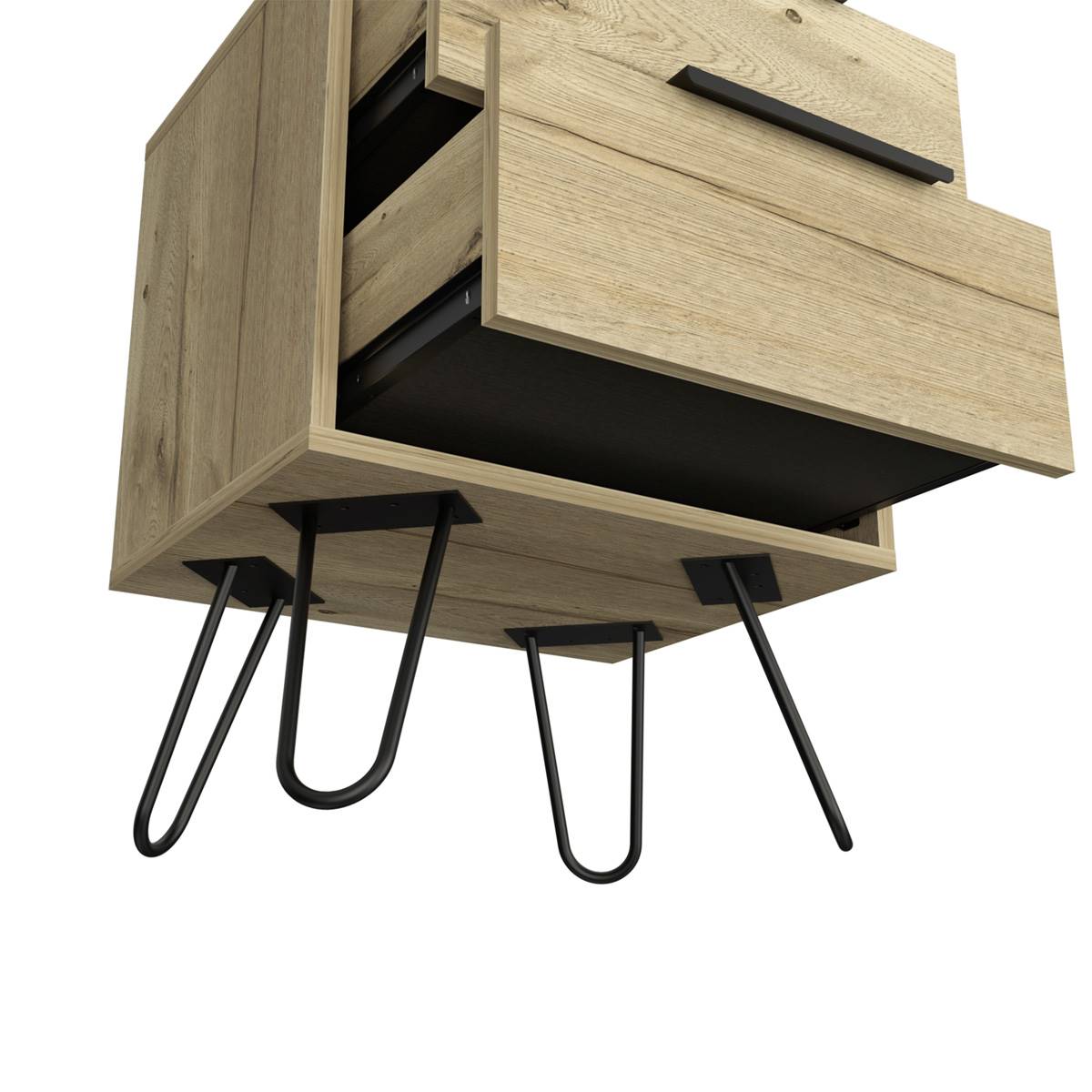 FM FURNITURE Nuvo 2-Drawer Nightstand