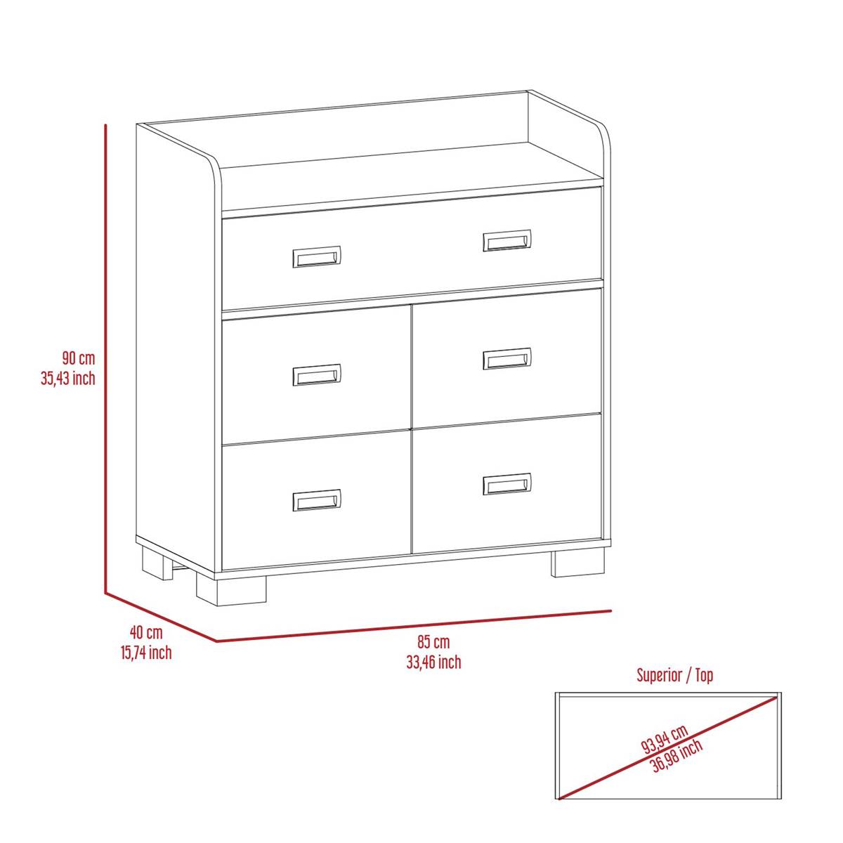 FM FURNITURE Anemone Dresser