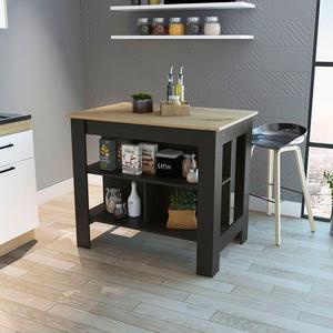 FM FURNITURE Brooklyn Wooden Top Kitchen Island alternate view