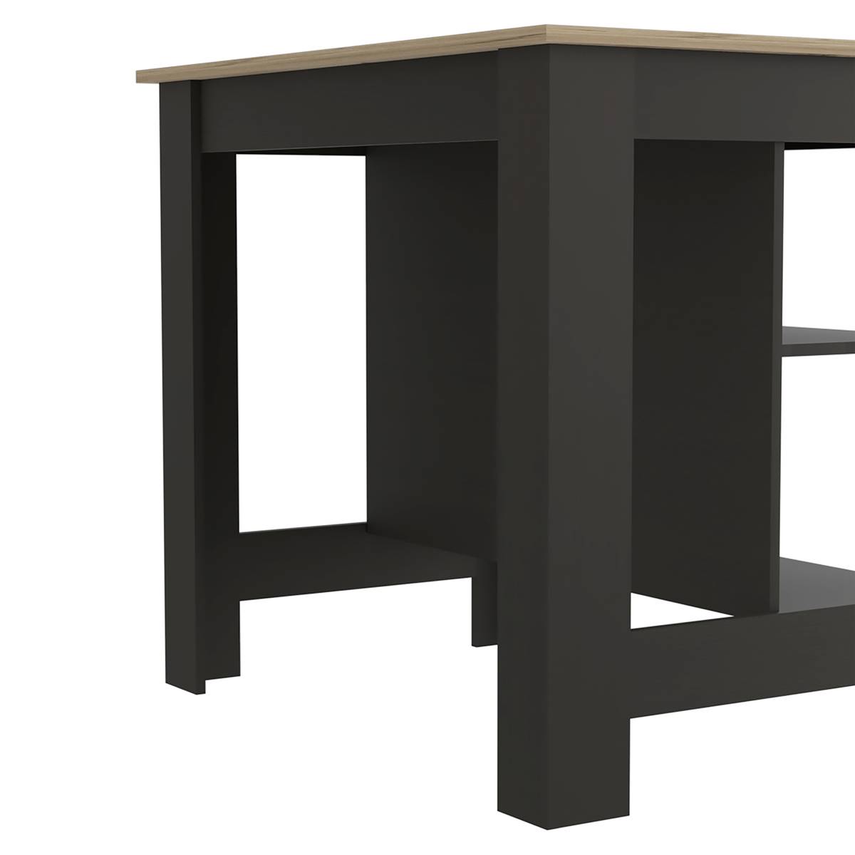 FM FURNITURE Brooklyn Wooden Top Kitchen Island