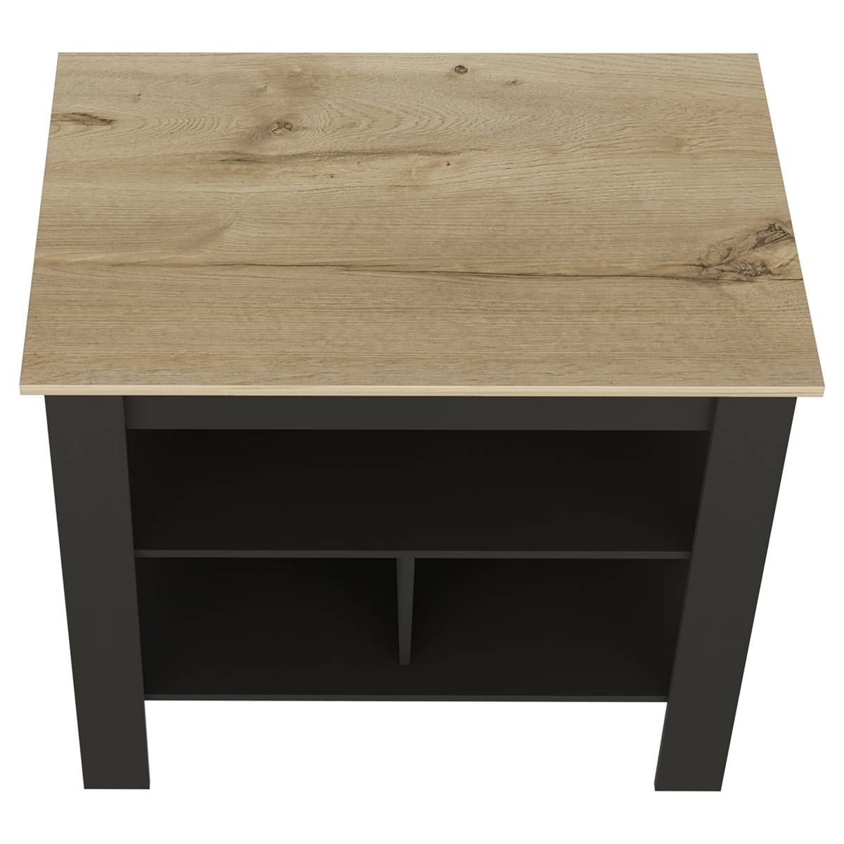 FM FURNITURE Brooklyn Wooden Top Kitchen Island