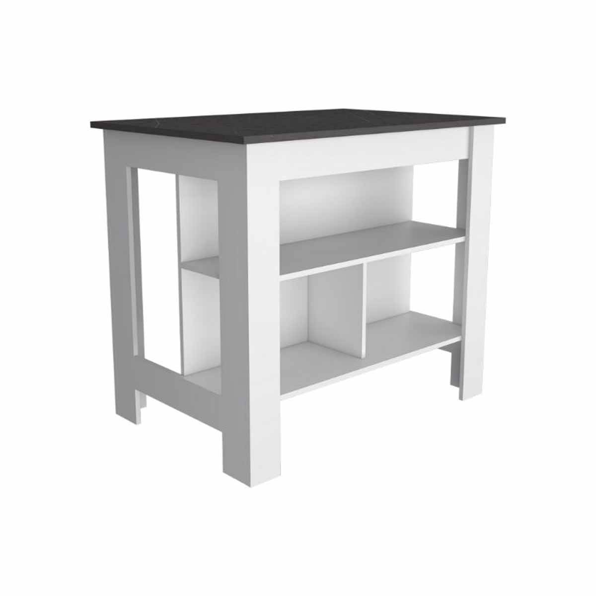 FM FURNITURE Brooklyn Onyx Top Kitchen Island