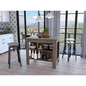 FM FURNITURE Brooklyn Wooden Kitchen Island alternate view