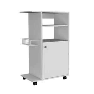 FM FURNITURE Columba White Kitchen Cart