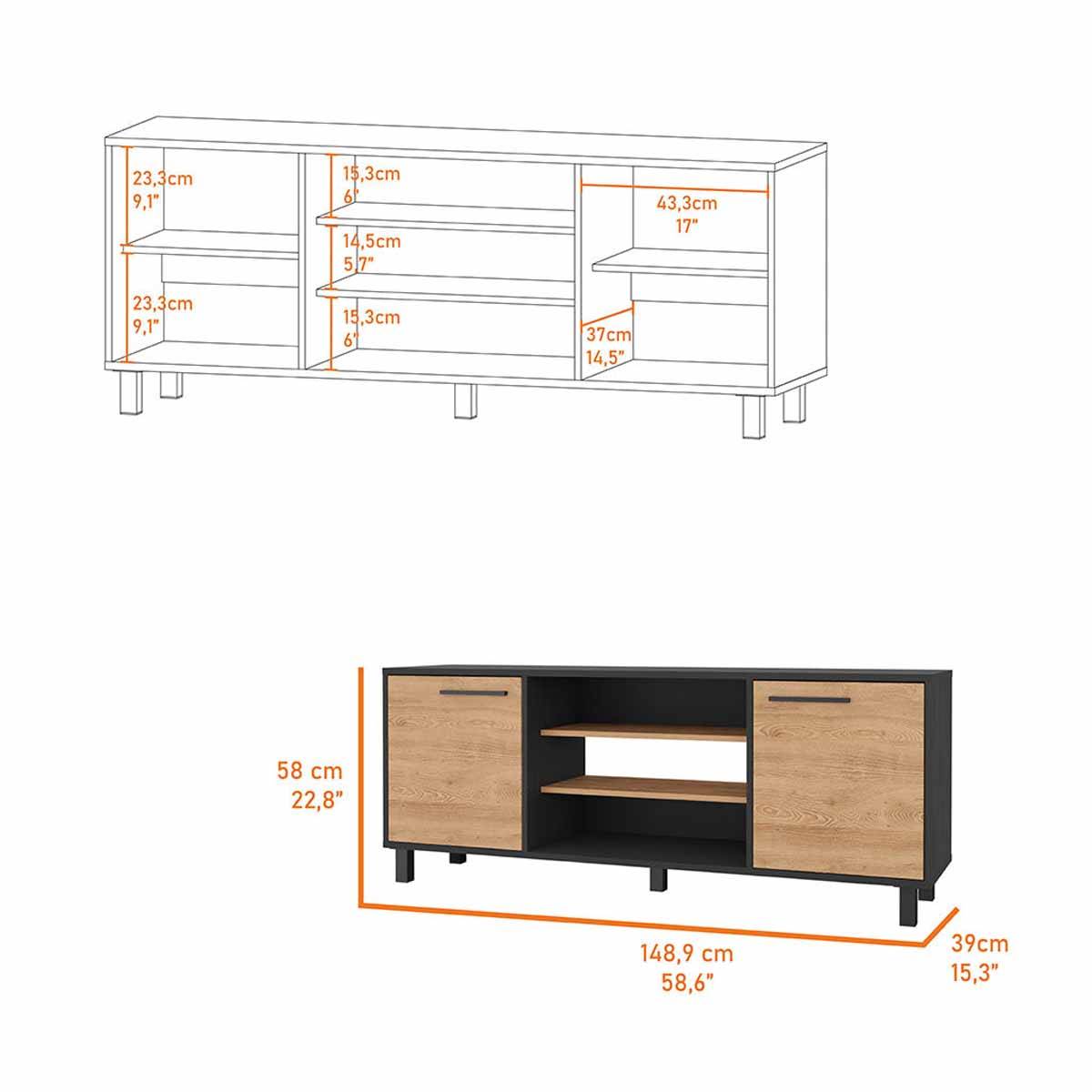 FM FURNITURE Washington Two-Tone TV Stand