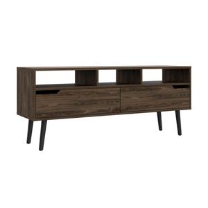 FM FURNITURE Hamburg Dark Walnut TV Stand