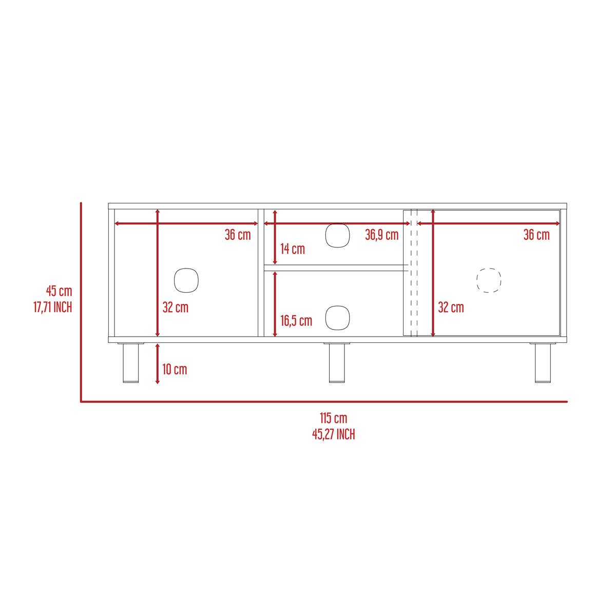 FM FURNITURE Rome Light Oak TV Stand