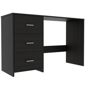 FM FURNITURE Berlin Black Wengue Three Drawer Desk
