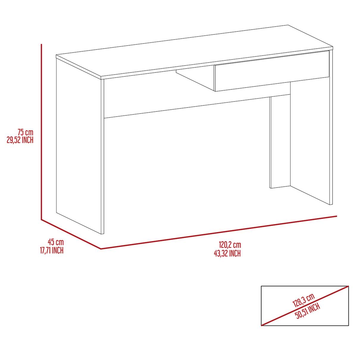 FM FURNITURE Tampa Computer Desk One Drawer