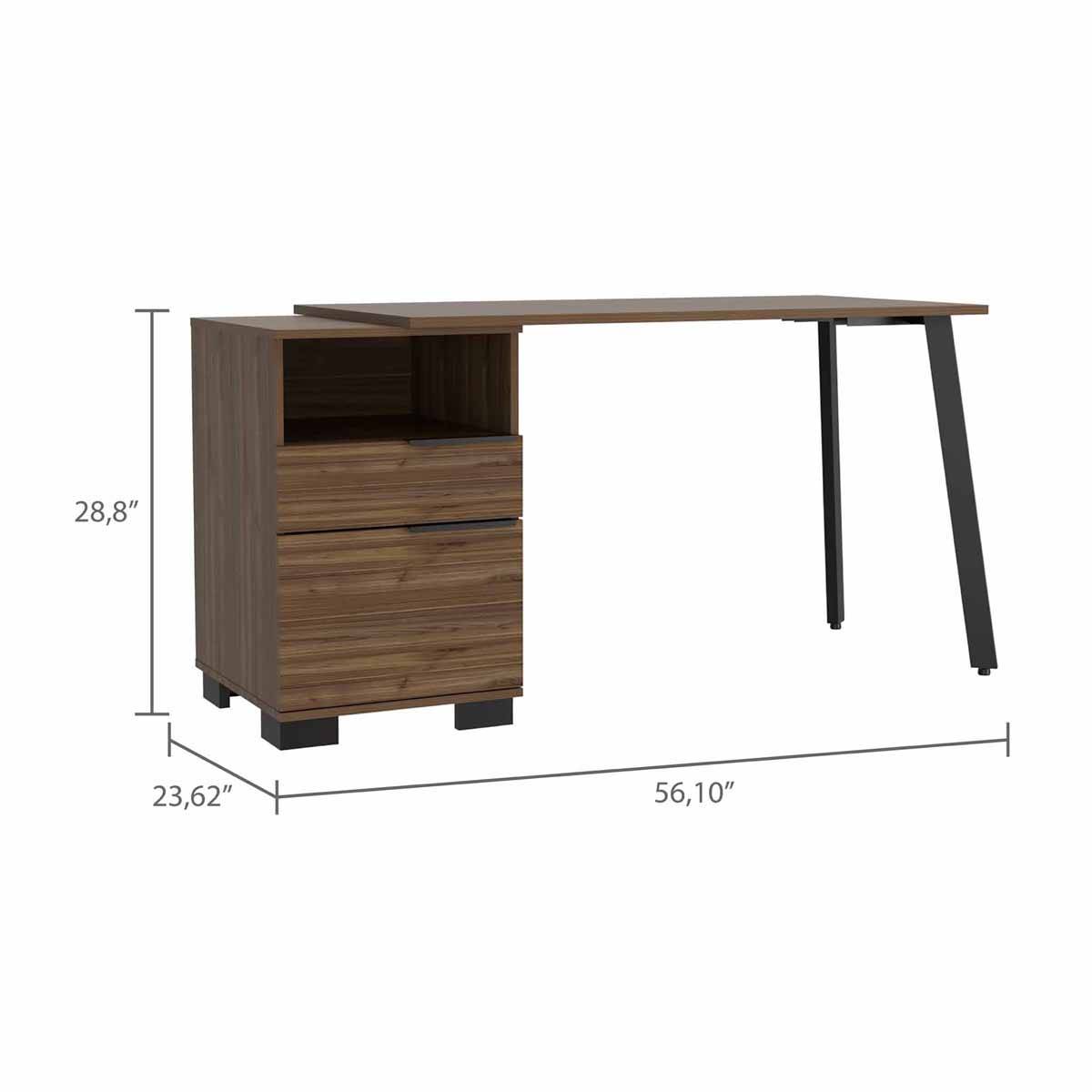 FM FURNITURE Petra Mahogany Desk