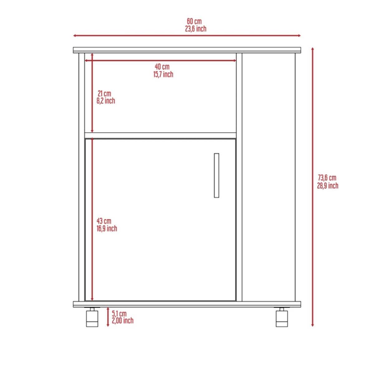 FM FURNITURE Clayton Kit Lower Microwave Cabinet