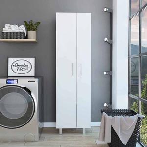 FM FURNITURE Norway White Broom Closet Pantry alternate view