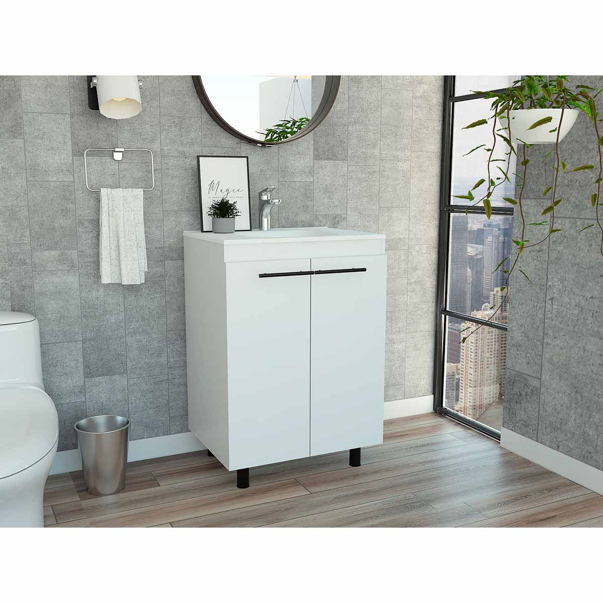 FM FURNITURE Selma 24 Freestanding Vanity Cabinet