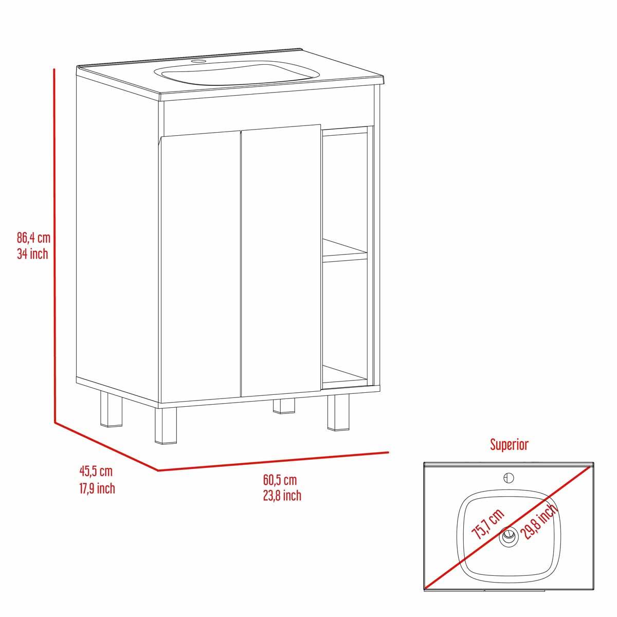 FM FURNITURE Palmer 24in. Free Standing Vanity Cabinet