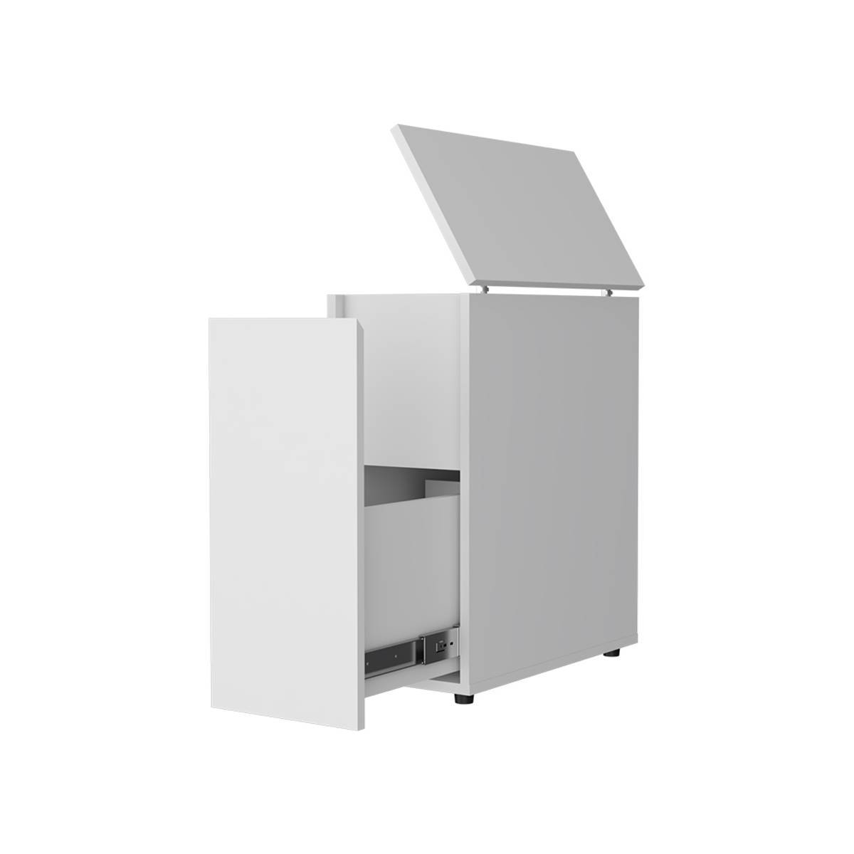 FM FURNITURE Leicester Bathroom White Storage Cabinet