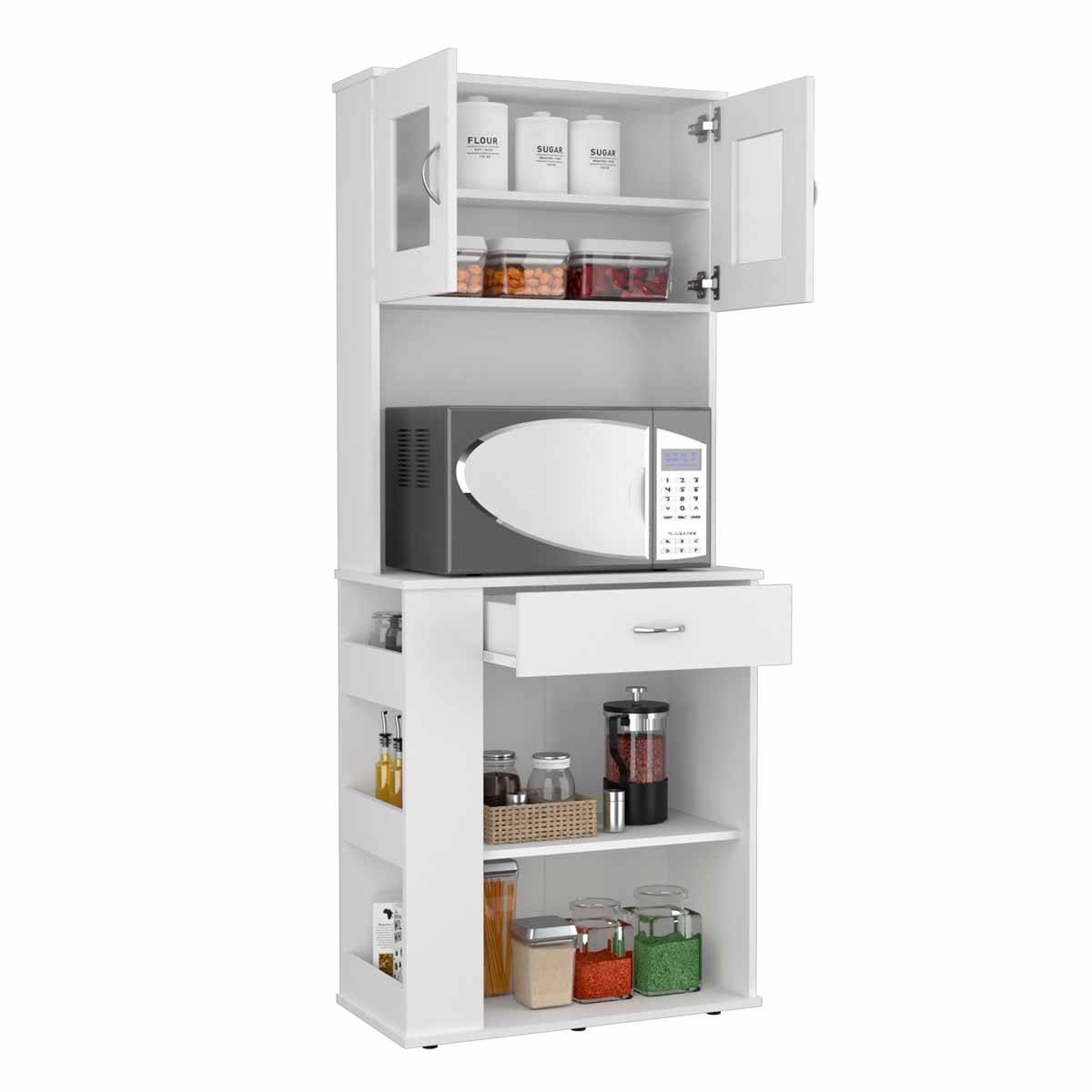 FM FURNITURE Poole White Pantry Cabinet