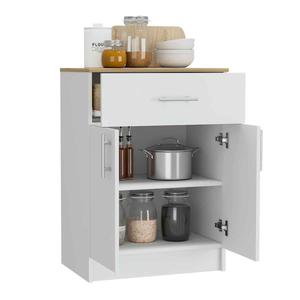 FM FURNITURE Oxford White Pantry Cabinet alternate view