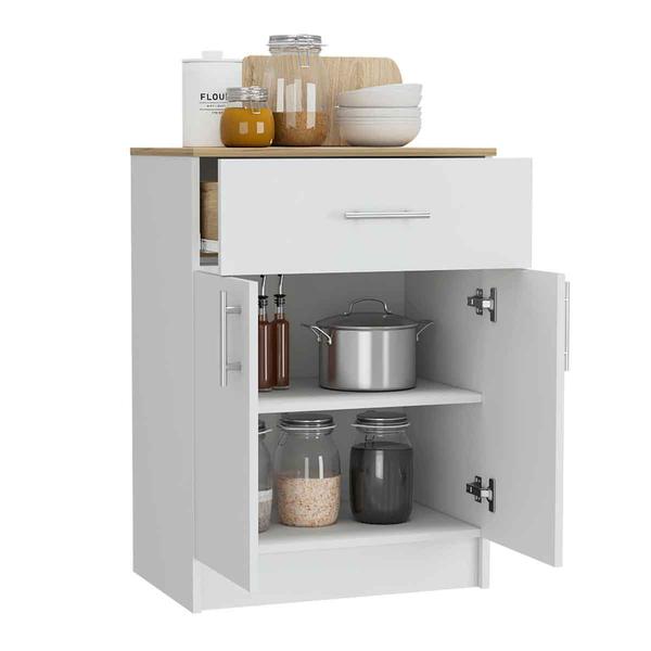 FM FURNITURE Oxford White Pantry Cabinet alternate view