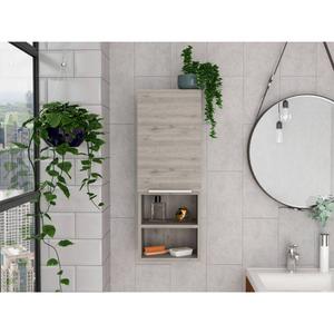 FM FURNITURE Ezra Light Grey Bathroom Cabinet alternate view