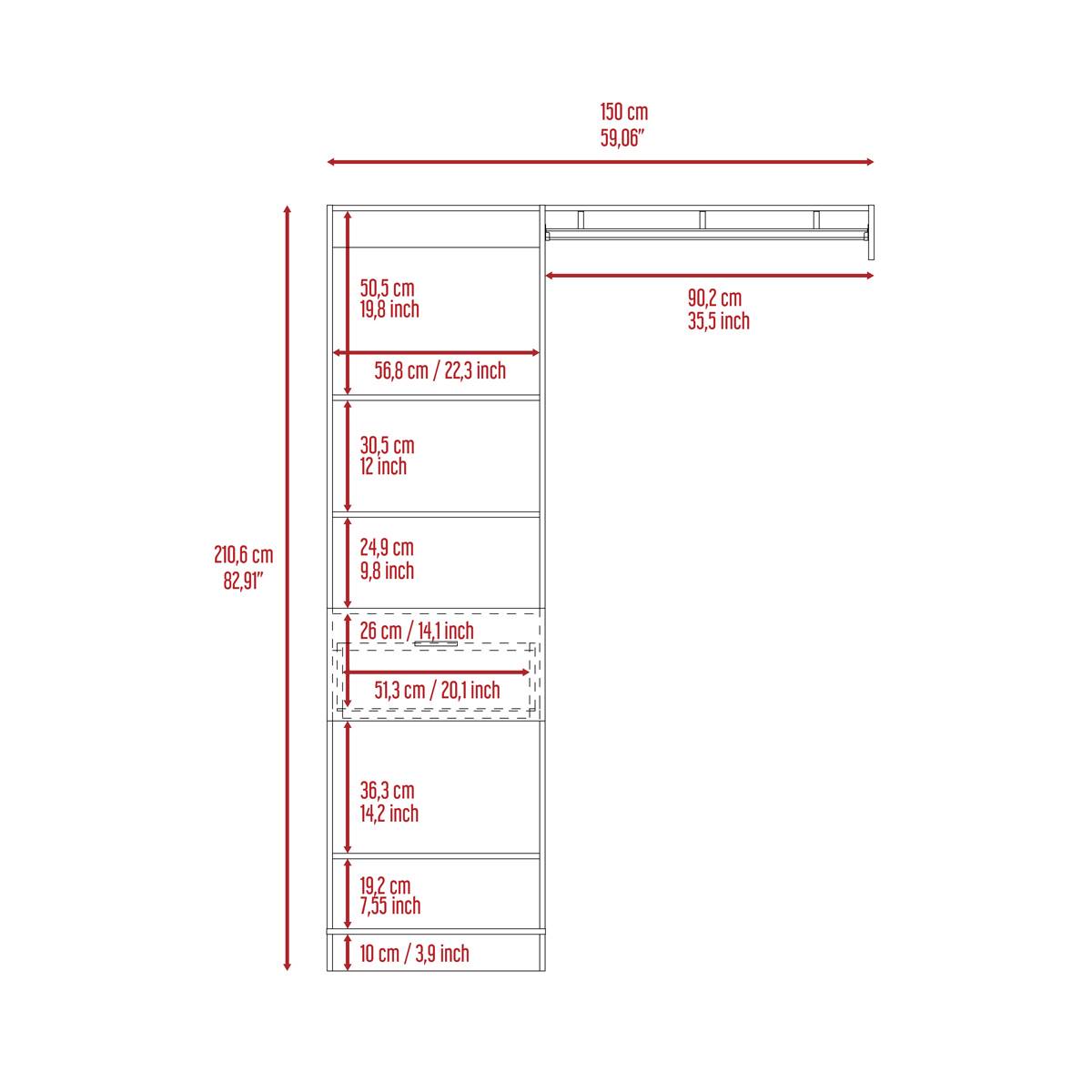 FM FURNITURE Hybrid Closet System