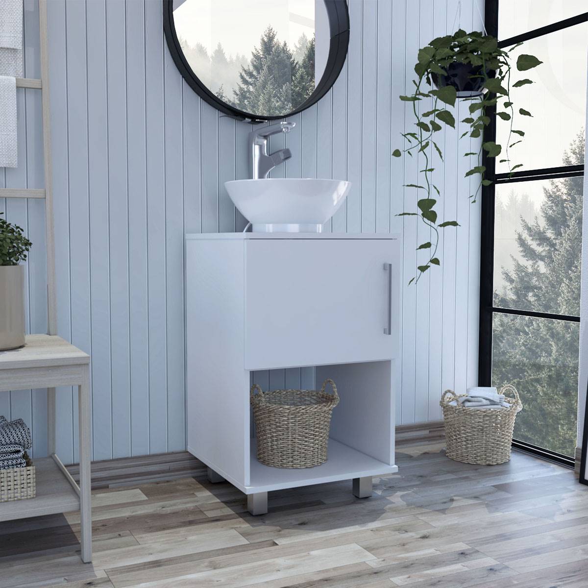 FM FURNITURE Malibu Single Drawer Bathroom Vanity