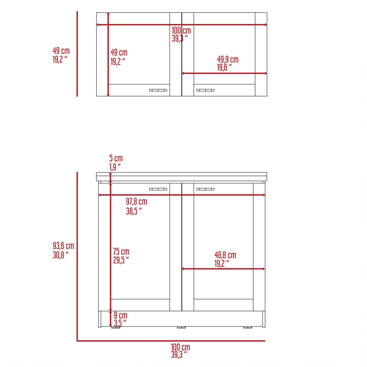 FM FURNITURE Perseus Cabinet Set