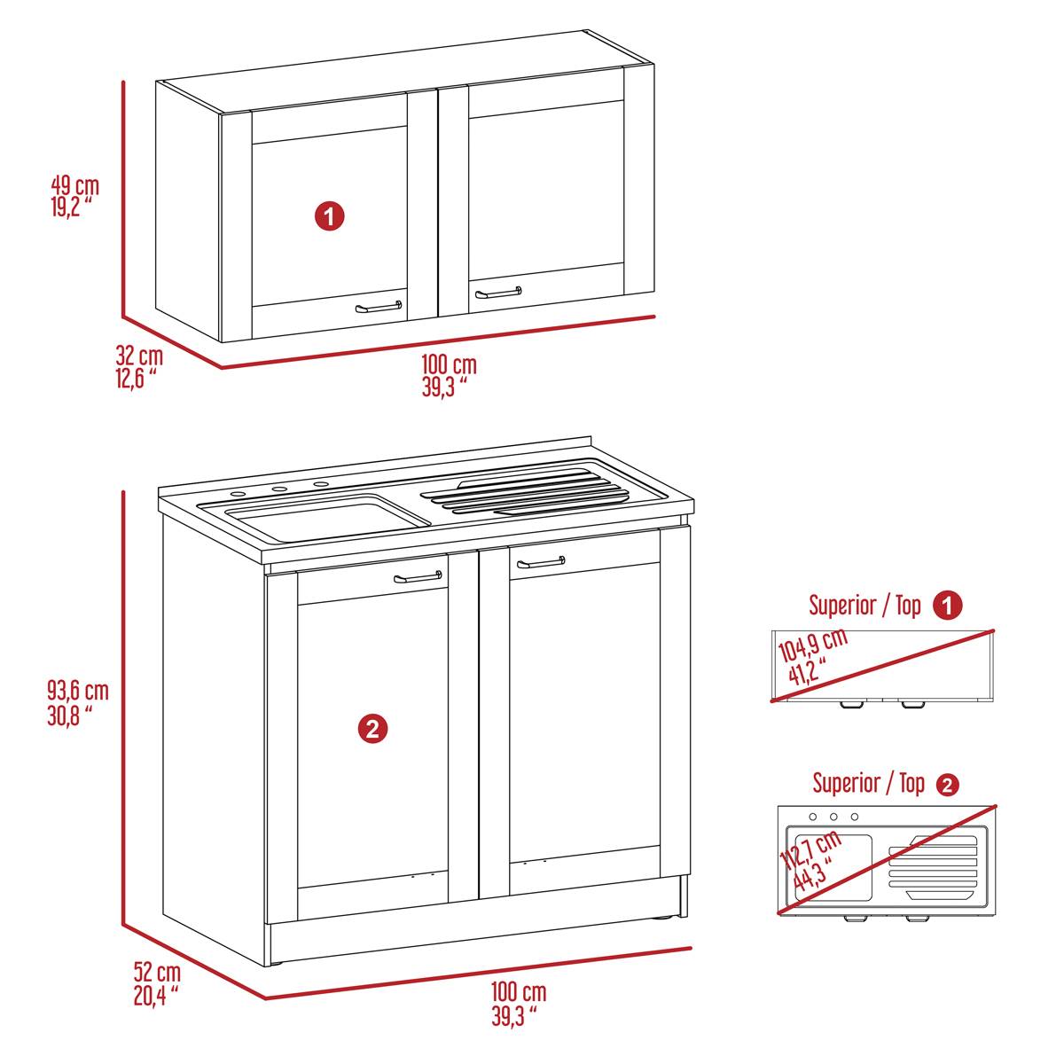 FM FURNITURE Perseus Cabinet Set