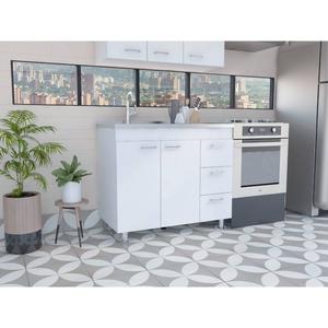 FM FURNITURE Darien White Base Cabinet alternate view