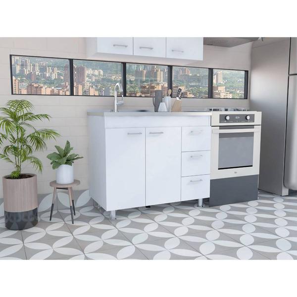 FM FURNITURE Darien White Base Cabinet alternate view