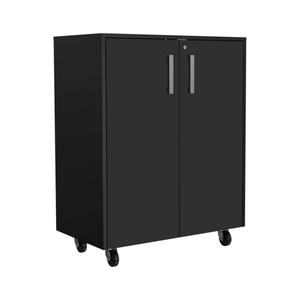 FM FURNITURE Lewis Black Wengue Storage Cabinet Base