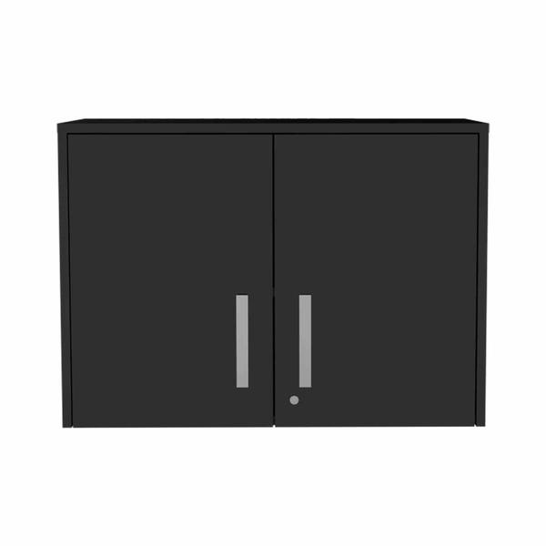 FM FURNITURE Penny Black Storage Wall Cabinet