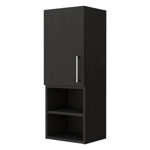 FM FURNITURE Praia Black Medicine Cabinet