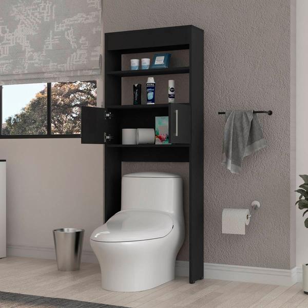 FM FURNITURE Valencia Black Wengue Over The Toilet Cabinet alternate view