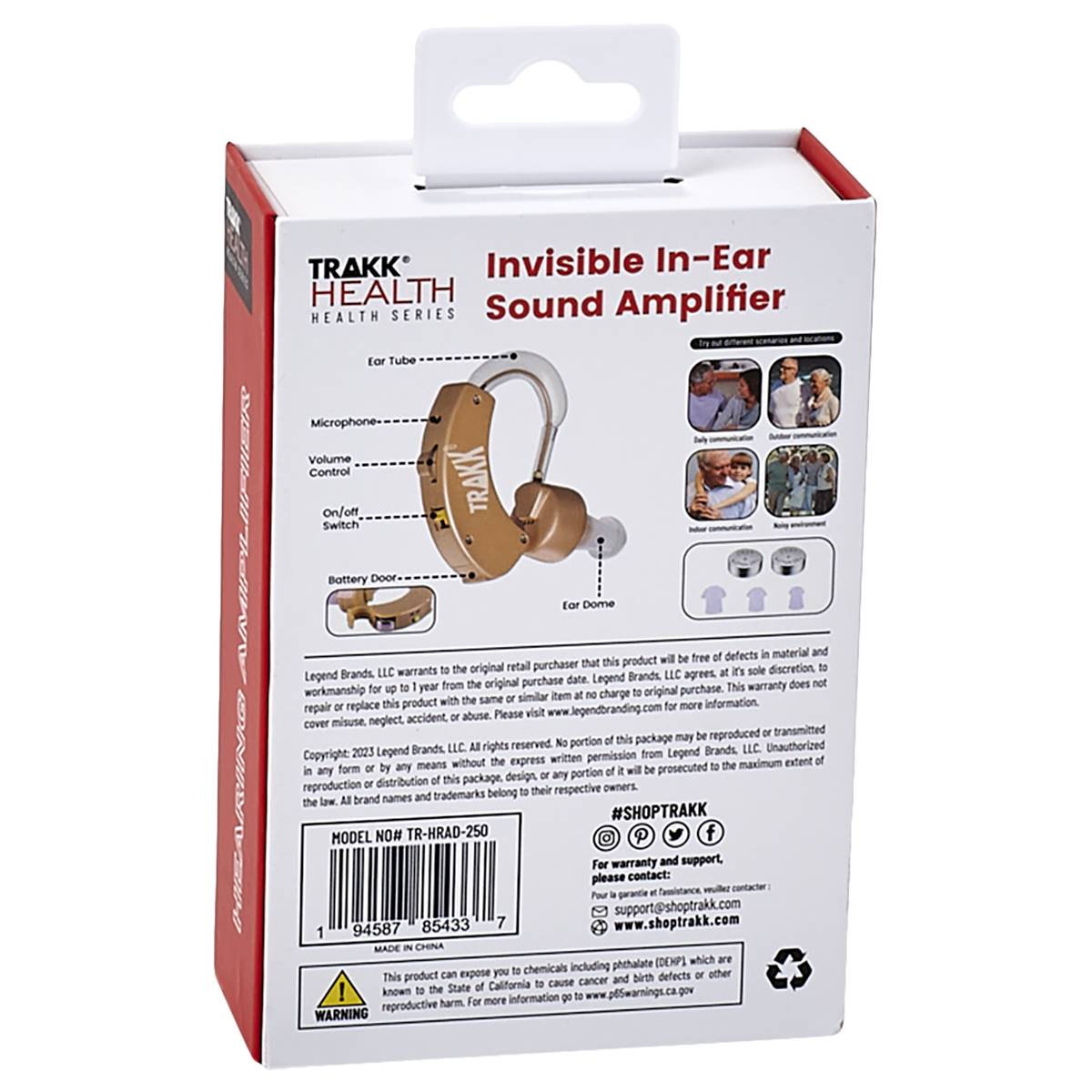 Trakk Health Series In-Ear Sound Amplifier