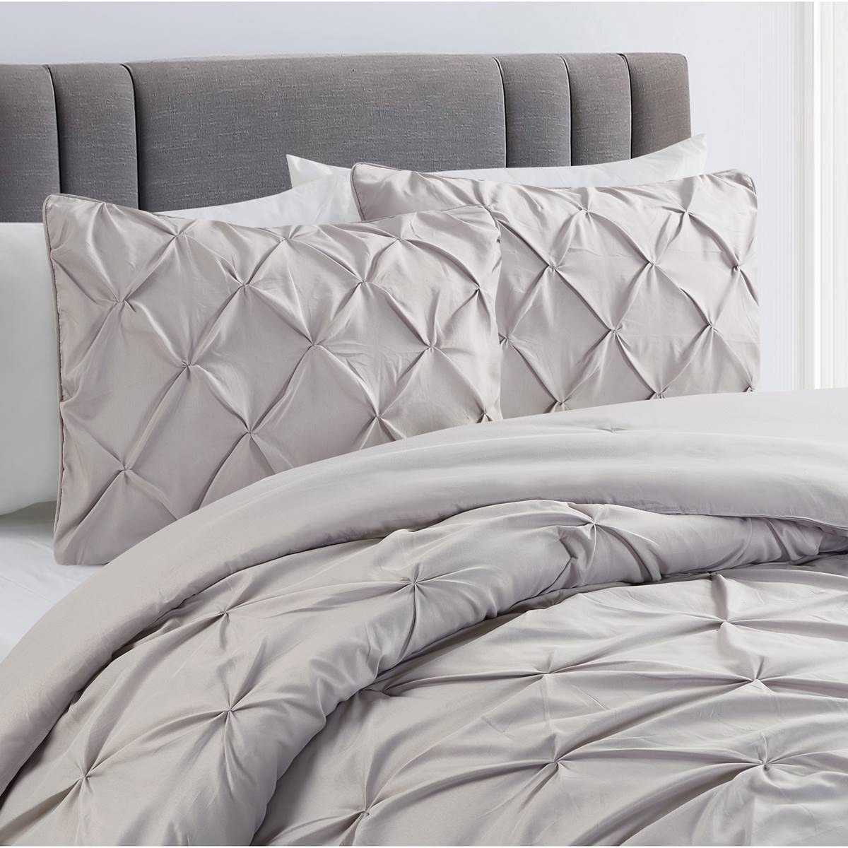 Videri Home Diamond Pintucked Comforter Set