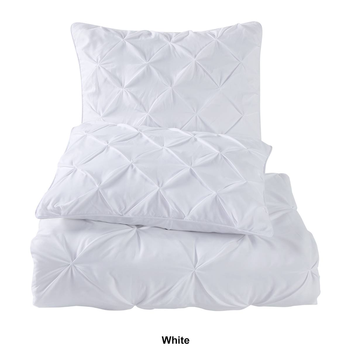 Videri Home Diamond Pintucked Comforter Set