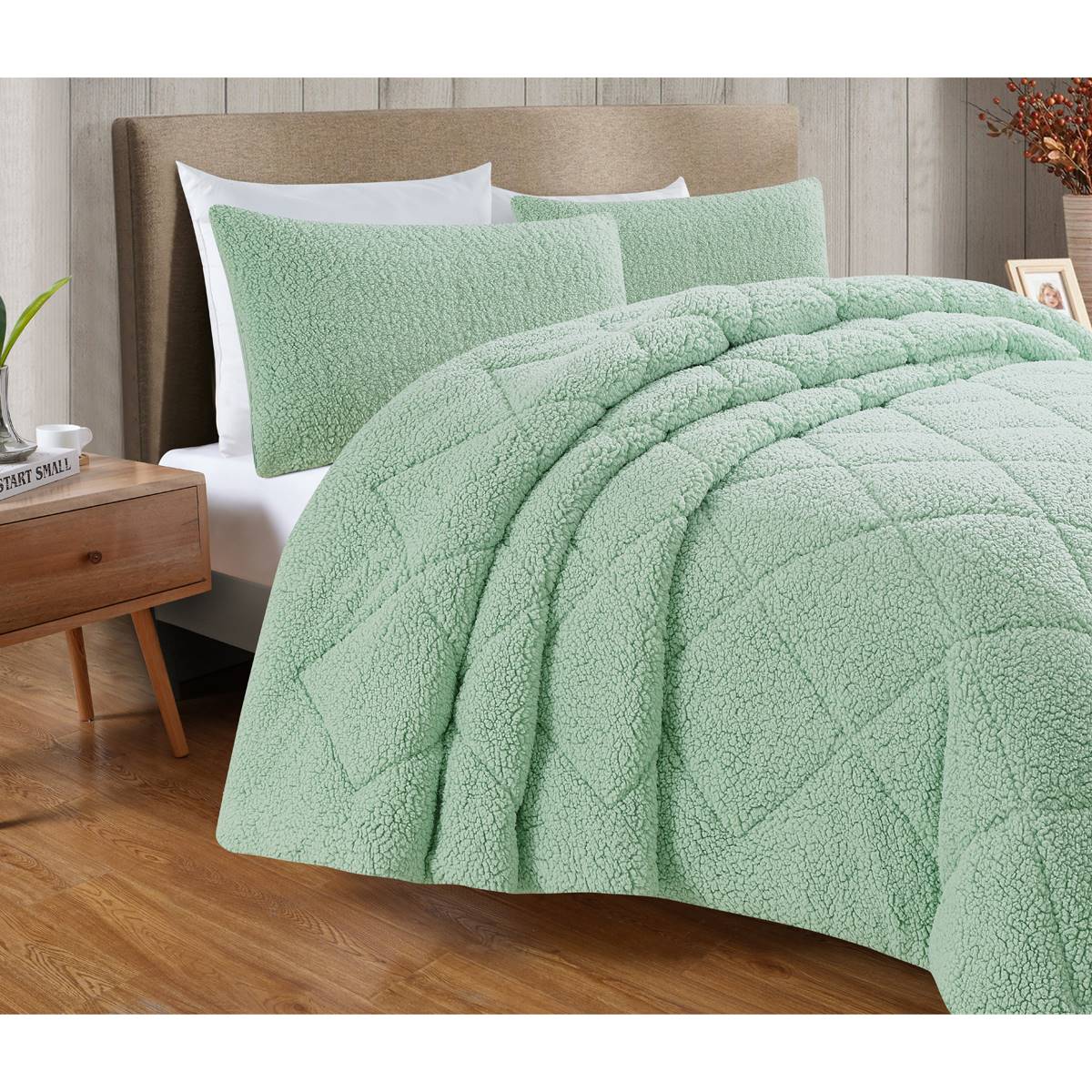 Videri Home Cozy Sherpa Reversible Comforter Set