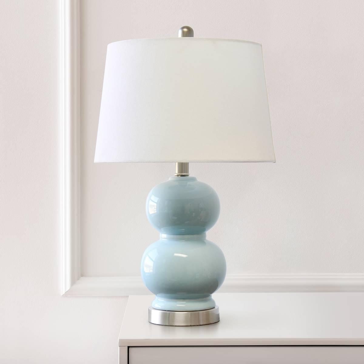 Lalia Home Classix Dual Orb Table Lamp W/Fabric Shade