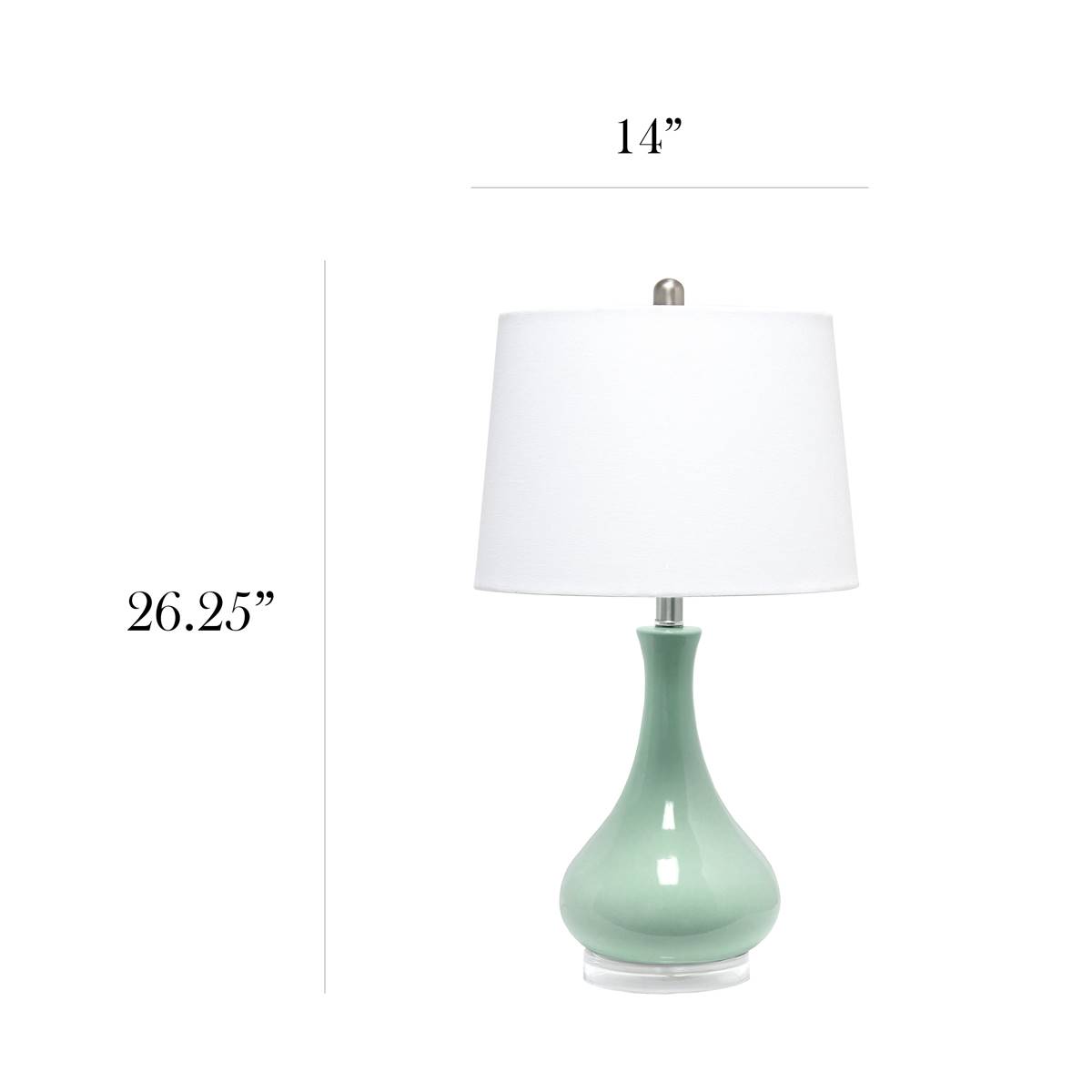 Lalia Home Classix Droplet Table Lamp W/Fabric Shade