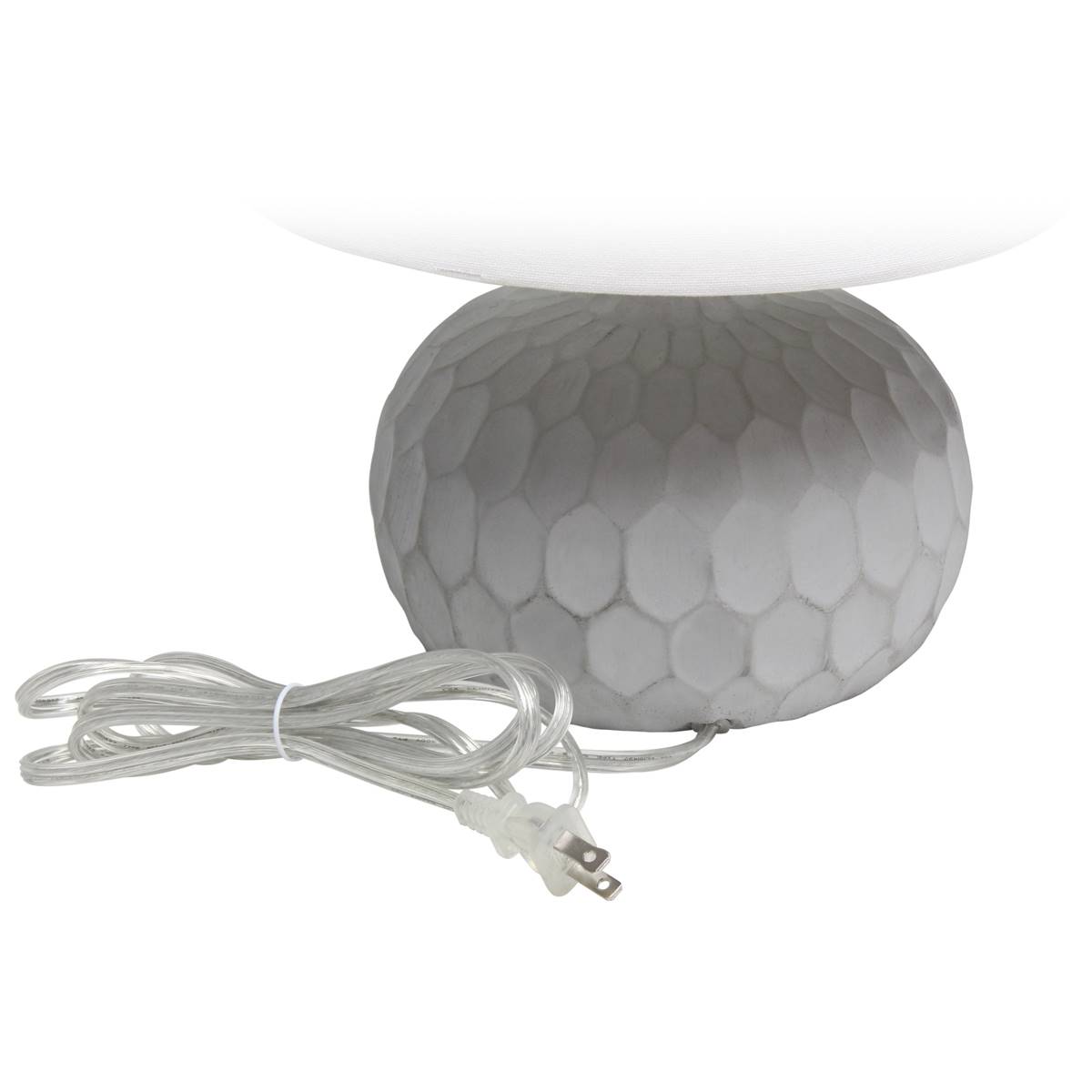 Lalia Home Organix Concrete Thumbprint Table Lamp W/Fabric Shade